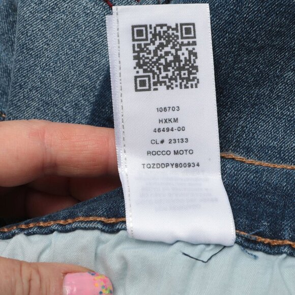 True Religion Mens Rocco Moto Skinny Jeans Stretch Designer Blue Denim Sz 44 NEW - Picture 12 of 13